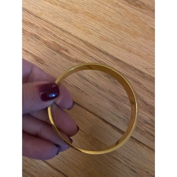 J. Crew women's blue painted gold slip on bracelet - Picture 3 of 6